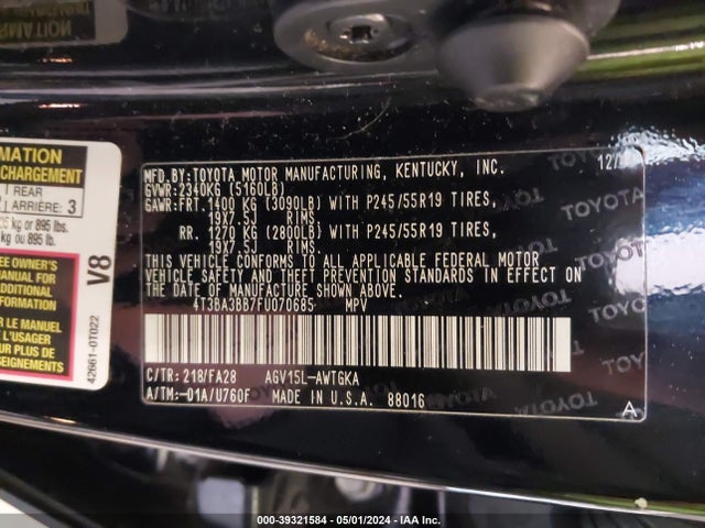 Toyota VENZA LE 2015 4T3BA3BB7FU070685 Image 9