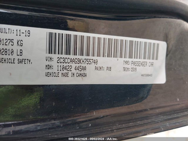 2C3CCAAG9KH755740 Chrysler 300 Touring