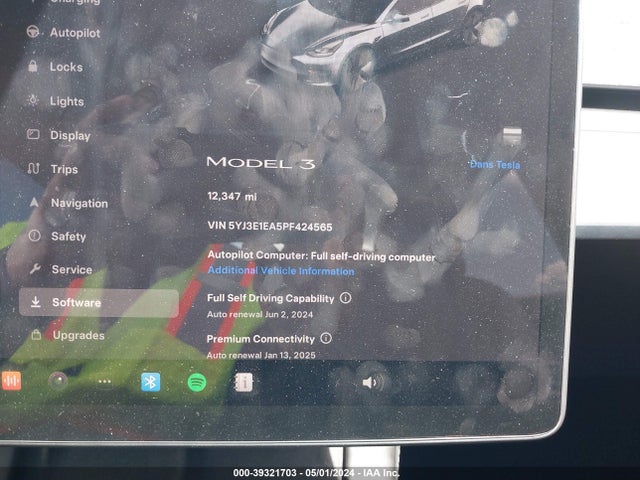 5YJ3E1EA5PF424565 Tesla Model 3 Rear-wheel Drive