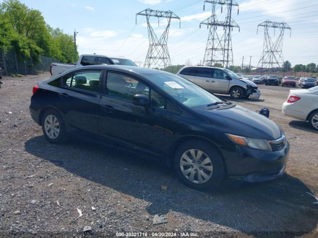 Auction sale of the 2012 Honda Civic Lx, vin: 19XFB2F51CE058455, lot number: 39321716