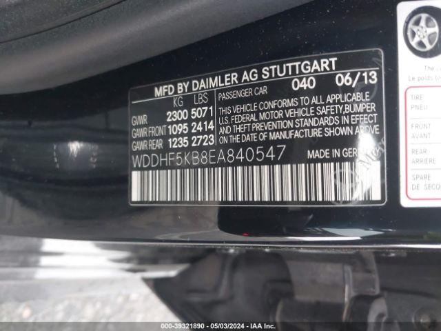 WDDHF5KB8EA840547 Mercedes-Benz E 350