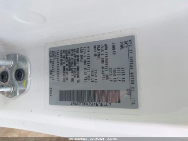 3N6CM0KN2JK696667 Nissan NV200 SV