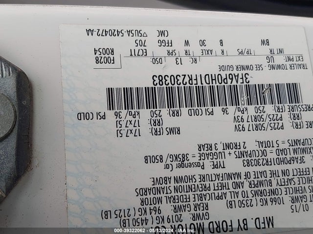 Ford FUSION SE 2015 3FA6P0HD1FR230383 Image 9