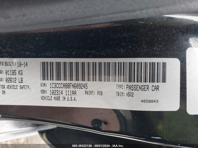 1C3CCCAB8FN609245 Chrysler 200 Limited