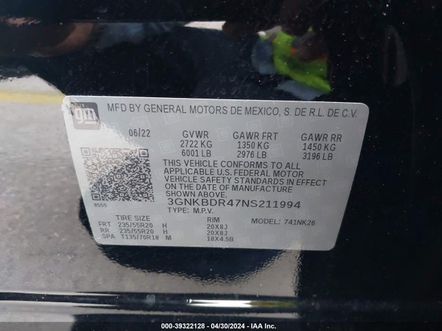Chevrolet Blazer Fwd 3lt 2022 3GNKBDR47NS211994 Image 9