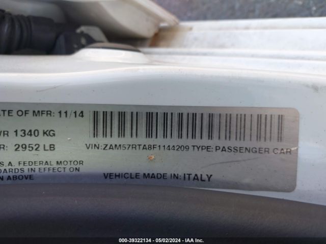 ZAM57RTA8F1144209 Maserati Ghibli S Q4