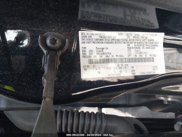 Ford FOCUS S 2017 1FADP3E26HL229856 Image 9
