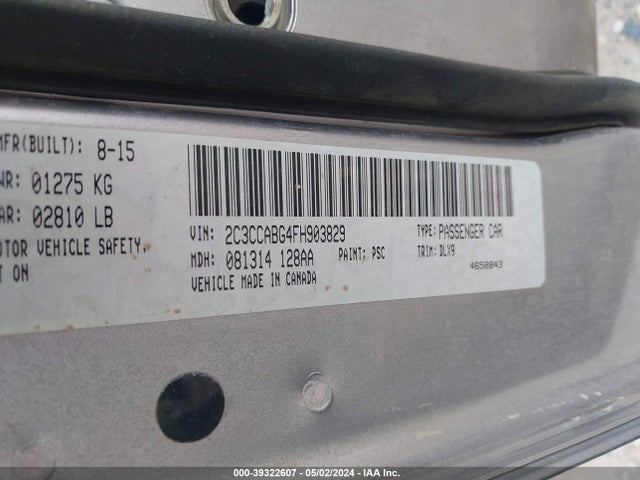 2C3CCABG4FH903829 Chrysler 300 300s