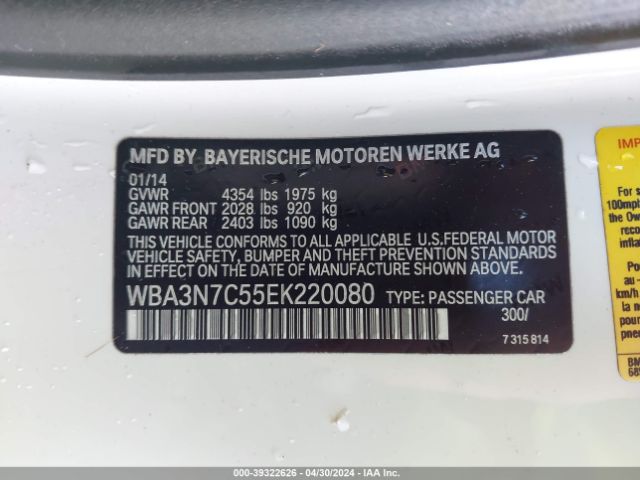 WBA3N7C55EK220080 BMW 428i
