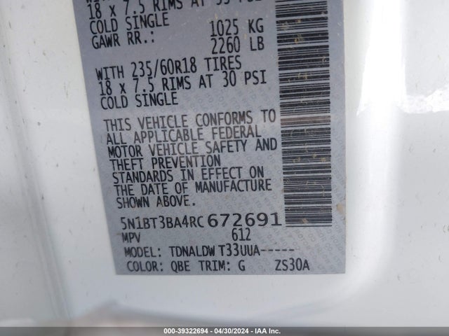 Nissan Rogue Sv Fwd 2024 5N1BT3BA4RC672691 Image 9