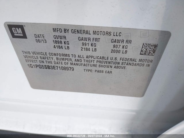 Chevrolet CRUZE LTZ 2014 1G1PG5SB3E7108979 Image 9