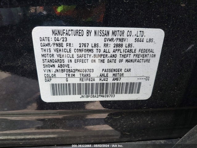 Nissan Ariya Evolve+ 2023 JN1BF0BA2PM409703 Image 9