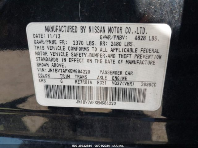 JN1BV7APXEM684220 Infiniti Q50 Premium