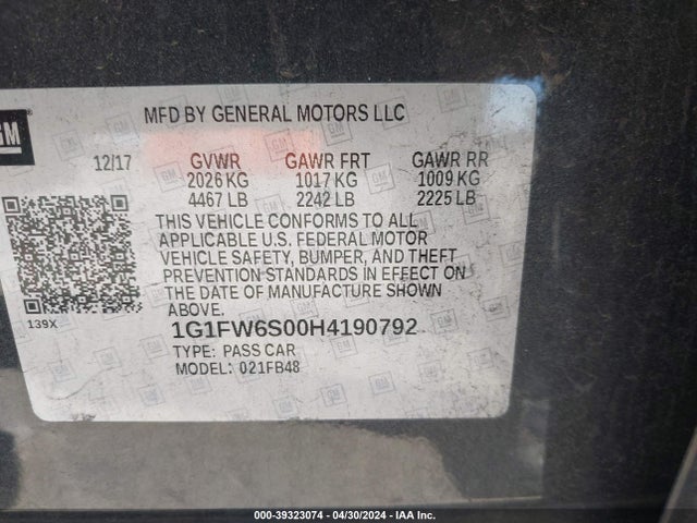 Chevrolet BOLT EV LT 2017 1G1FW6S00H4190792 Image 8