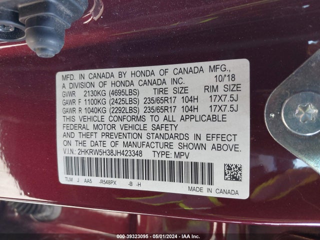 Honda CR-V LX 2018 2HKRW5H38JH423348 Image 9