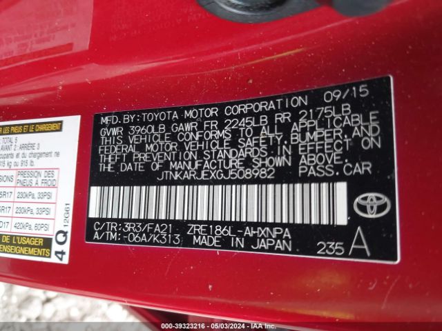 JTNKARJEXGJ508982 Scion IM