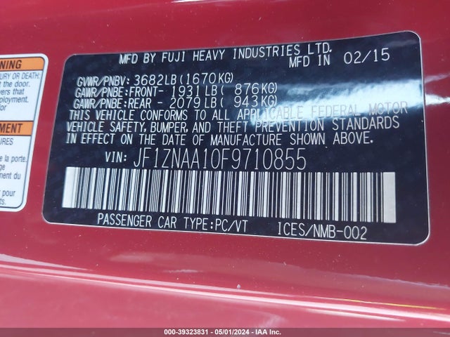 JF1ZNAA10F9710855 Scion FR-S