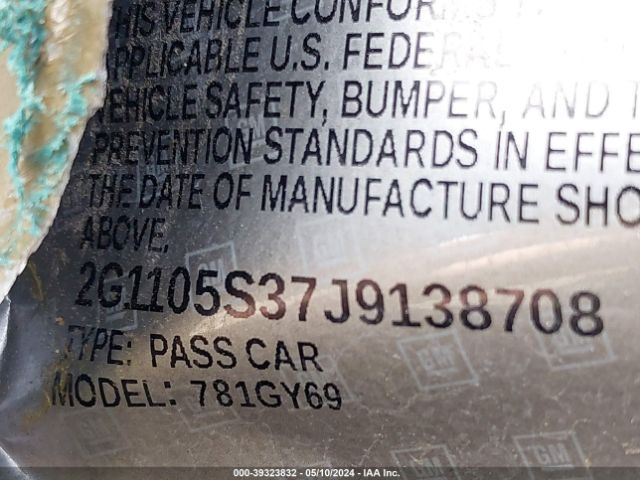 2G1105S37J9138708 Chevrolet IMPALA 1LT