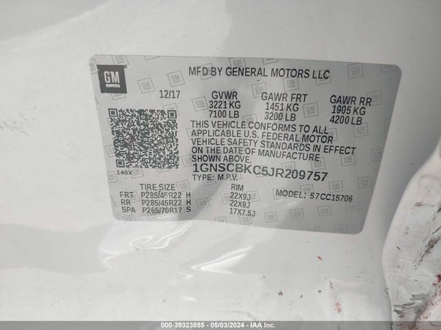 Chevrolet Tahoe Lt 2018 1GNSCBKC5JR209757 Image 9