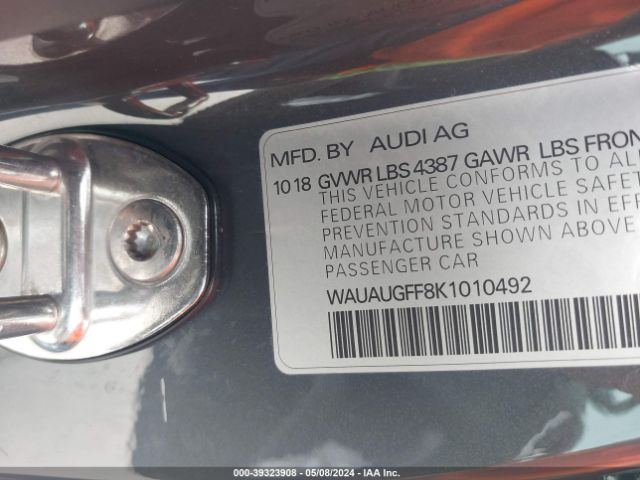 WAUAUGFF8K1010492 Audi A3 40 Premium/40 Titanium Premium