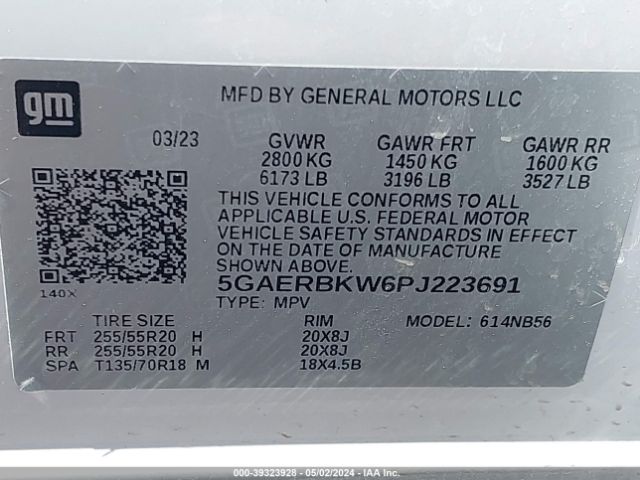 5GAERBKW6PJ223691 Buick Enclave Essence Fwd