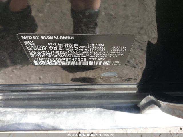 5YM13EC09R9T47508 BMW X3 M