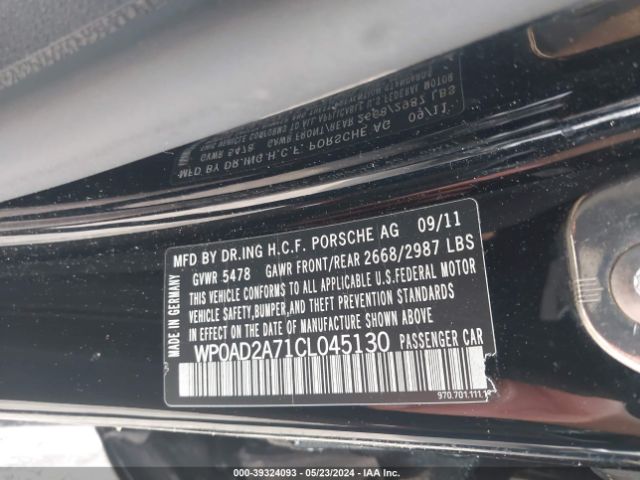 2012 PORSCHE PANAMERA HYBRID WP0AD2A71CL045130 Photo 8