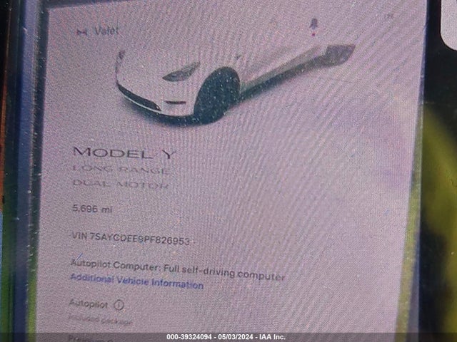 Tesla Model Y 2023 7SAYGDEE9PF826953 Image 7