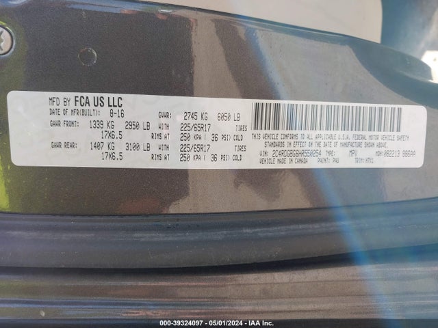 Dodge Grand Caravan Se 2017 2C4RDGBG6HR550254 Image 9