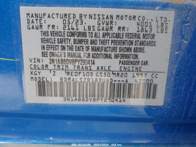 Nissan Sentra Sr Xtronic Cvt 2023 3N1AB8DV8PY290414 Image 9
