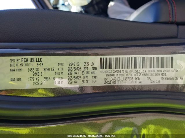 2018 DODGE DURANGO 1C4RDJDG1JC497133 Photo 8