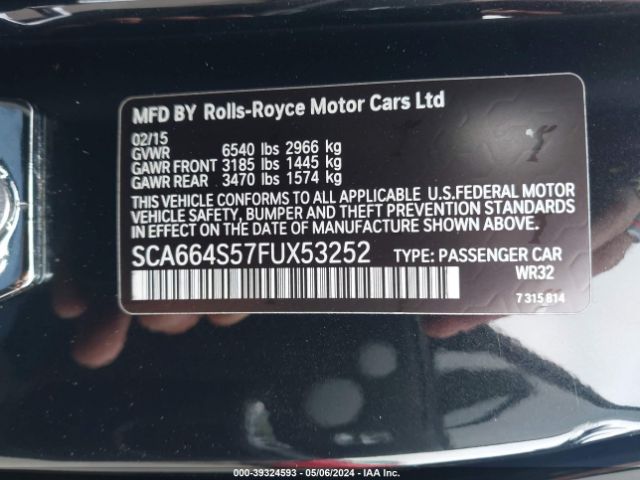 SCA664S57FUX53252 Rolls-Royce Ghost