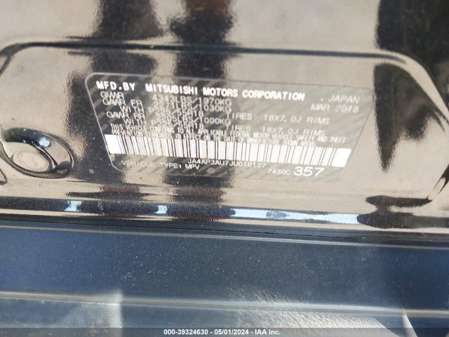 JA4AP3AU7JU010127 Mitsubishi Outlander Sport 2.0 Es