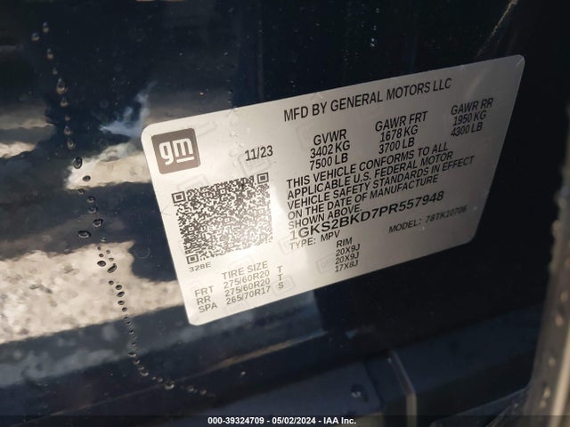 GMC Yukon 4wd Slt 2023 1GKS2BKD7PR557948 Image 9
