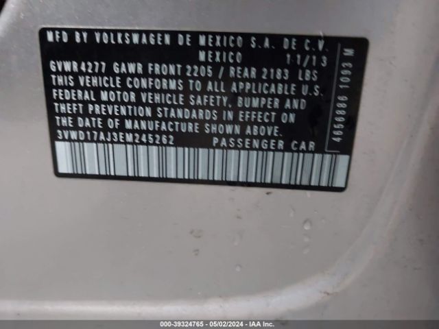 3VWD17AJ3EM245262 Volkswagen Jetta 1.8t Se