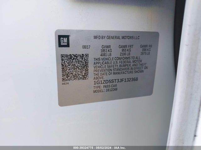 Chevrolet MALIBU LT 2018 1G1ZD5ST3JF132368 Image 9