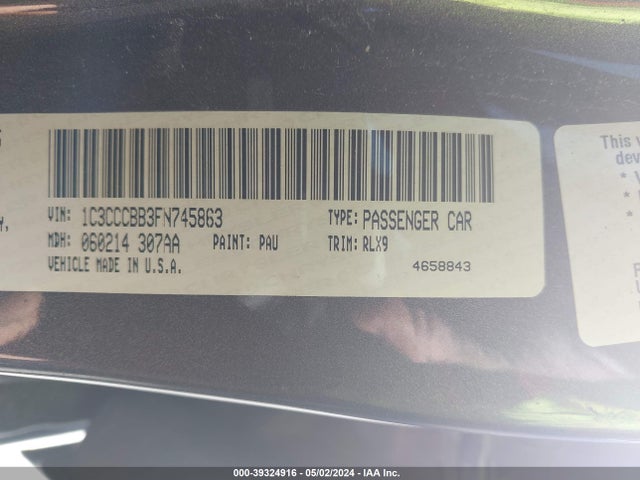 1C3CCCBB3FN745863 Chrysler 200 S