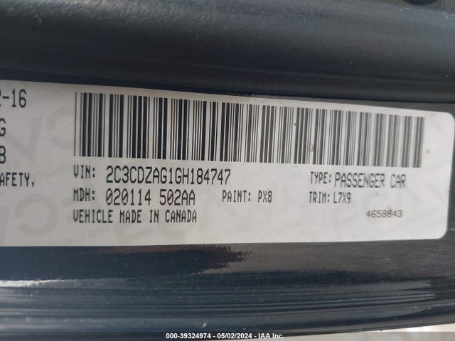Dodge Challenger Sxt 2016 2C3CDZAG1GH184747 Image 9