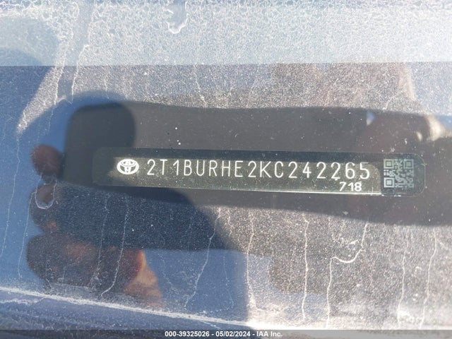 Toyota COROLLA LE 2019 2T1BURHE2KC242265 Image 9