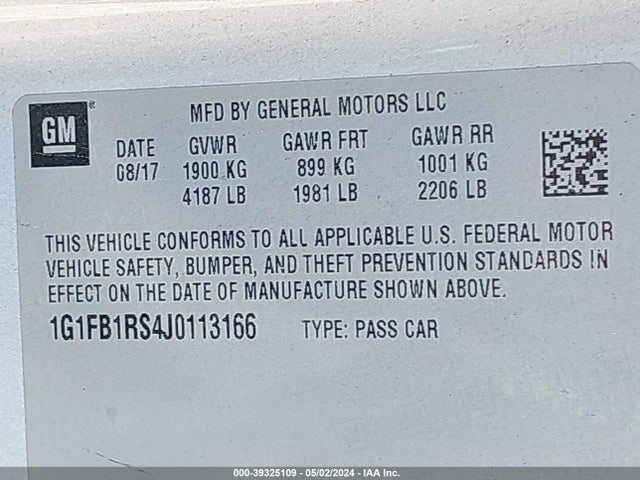 Chevrolet Camaro 1lt 2018 1G1FB1RS4J0113166 Image 9
