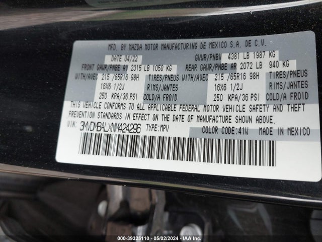 3MVDMBALXNM424296 Mazda Cx-30 2.5 S