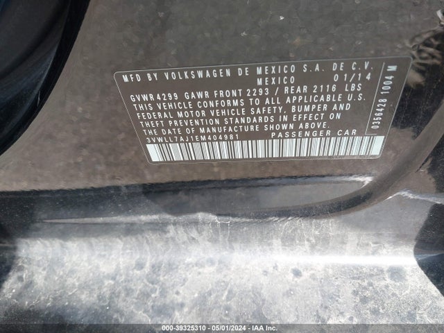Volkswagen Jetta 2.0l Tdi 2014 3VWLL7AJ1EM404981 Image 9