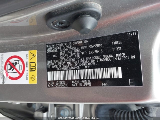 JTJYARBZXJ2094925 Lexus Nx 300 F Sport