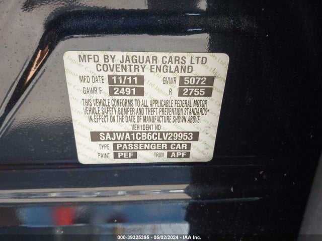 2012 JAGUAR XJ SAJWA1CB6CLV29953 Photo 8