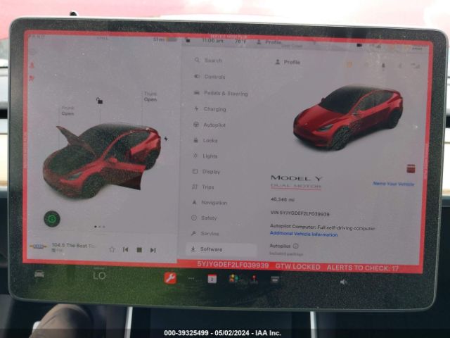 5YJYGDEF2LF039939 Tesla Model Y Long Range Dual Motor All-wheel Drive/performance Dual Motor All-wheel Drive