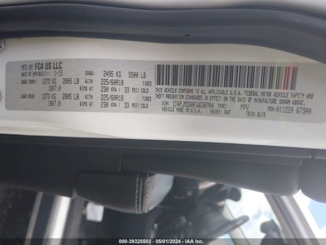 1C4PJMDS0FW630704 Jeep Cherokee Limited