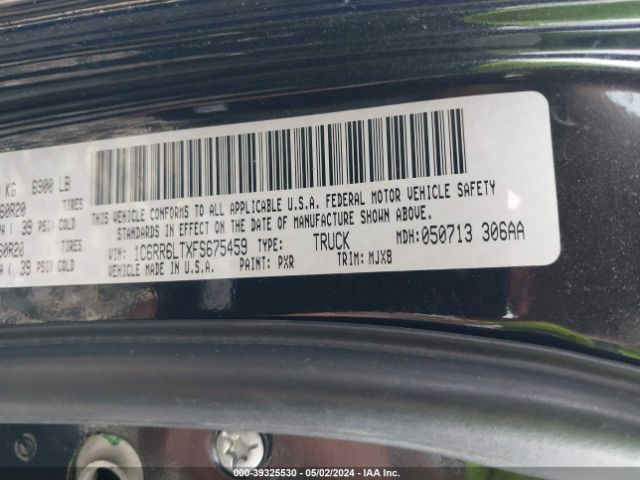 1C6RR6LTXFS675459 RAM 1500 Outdoorsman