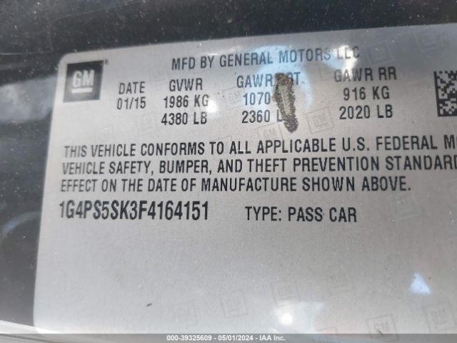 1G4PS5SK3F4164151 Buick Verano Leather Group