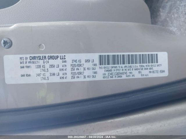 2C4RC1CG8ER409745 Chrysler Town & Country Touring-l