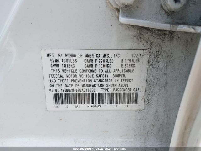 19UDE2F37GA016072 Acura Ilx 2.4l/acurawatch Plus Package